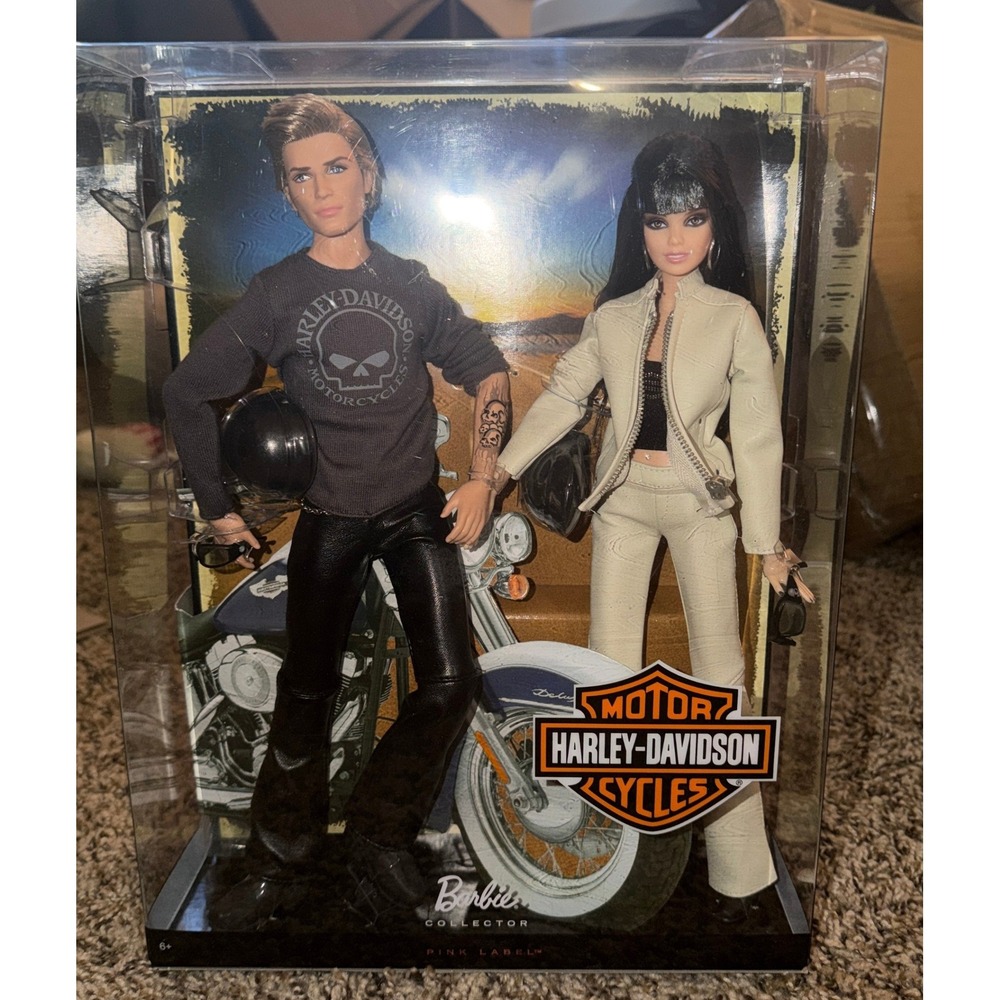 Mattel Harley Davidson Ken & Barbie Pink Label Barbie Collector Doll Set (NWT)